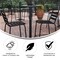 Emma and Oliver Indoor/Outdoor 23.5"H Aluminum Round Bar Height Table with Cross Base